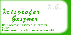 krisztofer gaszner business card